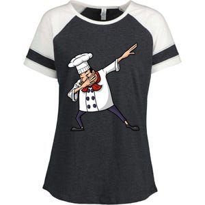 Funny Chef Design Cook Hiphop Dabbing Dance Great Gift Enza Ladies Jersey Colorblock Tee