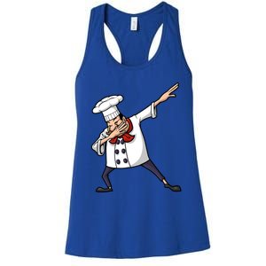 Funny Chef Design Cook Hiphop Dabbing Dance Great Gift Women's Racerback Tank