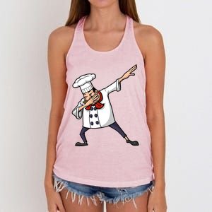 Funny Chef Design Cook Hiphop Dabbing Dance Great Gift Women's Knotted Racerback Tank