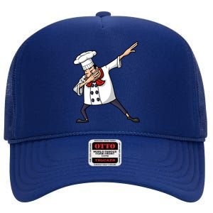 Funny Chef Design Cook Hiphop Dabbing Dance Great Gift High Crown Mesh Back Trucker Hat