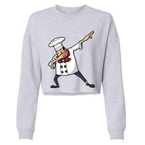 Funny Chef Design Cook Hiphop Dabbing Dance Great Gift Cropped Pullover Crew