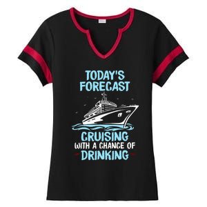 Funny Cruise Design For Cruising Boat Trip Lovers Ladies Halftime Notch Neck Tee