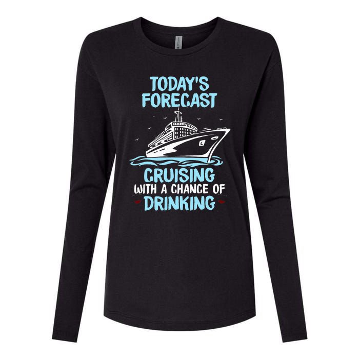 Funny Cruise Design For Cruising Boat Trip Lovers Womens Cotton Relaxed Long Sleeve T-Shirt