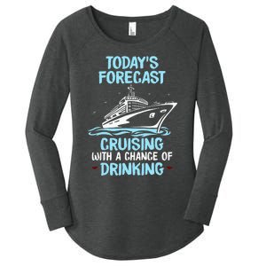 Funny Cruise Design For Cruising Boat Trip Lovers Women's Perfect Tri Tunic Long Sleeve Shirt