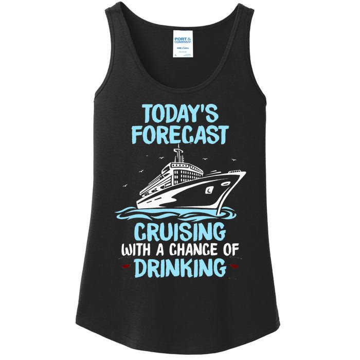 Funny Cruise Design For Cruising Boat Trip Lovers Ladies Essential Tank