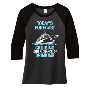 Funny Cruise Design For Cruising Boat Trip Lovers Women's Tri-Blend 3/4-Sleeve Raglan Shirt