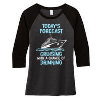 Funny Cruise Design For Cruising Boat Trip Lovers Women's Tri-Blend 3/4-Sleeve Raglan Shirt