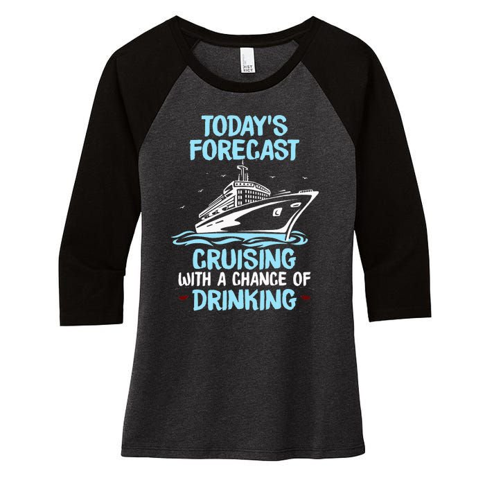 Funny Cruise Design For Cruising Boat Trip Lovers Women's Tri-Blend 3/4-Sleeve Raglan Shirt