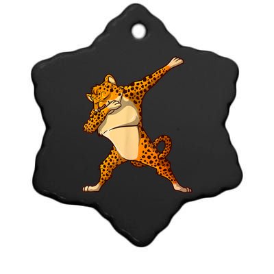 Funny Cheetah Dance For S Girls Dabbing Cheetah Cat Ceramic Star Ornament