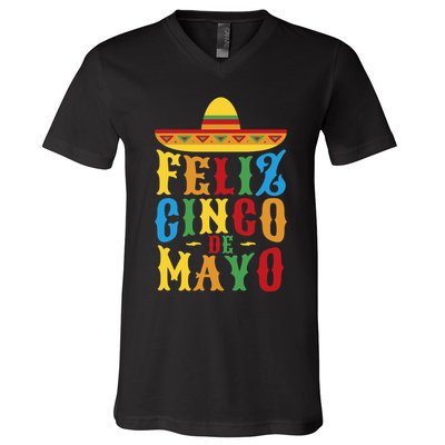 Feliz Cinco De Mayo V-Neck T-Shirt