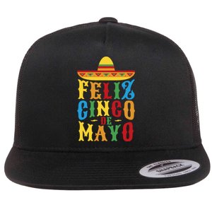 Feliz Cinco De Mayo Flat Bill Trucker Hat