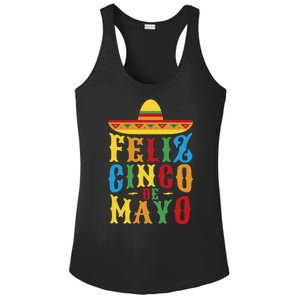 Feliz Cinco De Mayo Ladies PosiCharge Competitor Racerback Tank