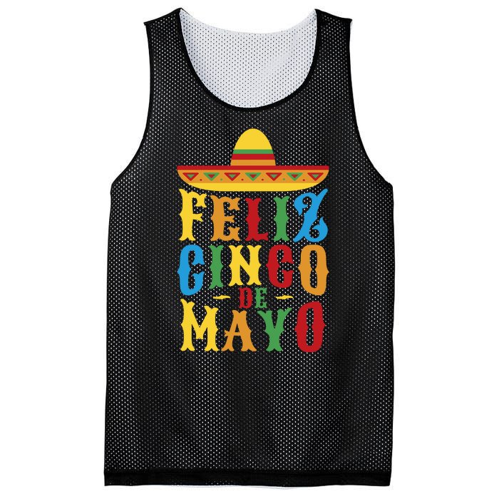 Feliz Cinco De Mayo Mesh Reversible Basketball Jersey Tank