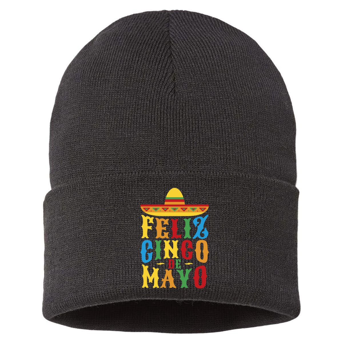 Feliz Cinco De Mayo Sustainable Knit Beanie
