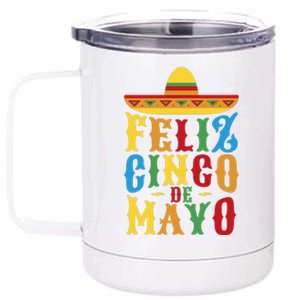 Feliz Cinco De Mayo 12 oz Stainless Steel Tumbler Cup