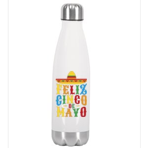 Feliz Cinco De Mayo Stainless Steel Insulated Water Bottle