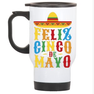 Feliz Cinco De Mayo Stainless Steel Travel Mug