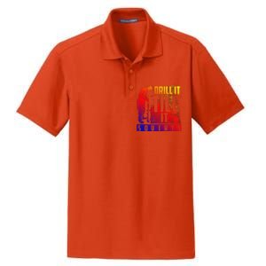 Funny Cute Drill It Till It Squirts For Ice Fishing Lovers Cool Gift Dry Zone Grid Polo