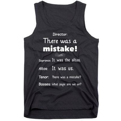 Funny Choir Director Soprano Alto Tenor Bass Tank Top