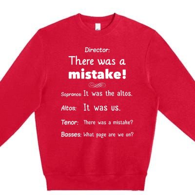 Funny Choir Director Soprano Alto Tenor Bass Premium Crewneck Sweatshirt