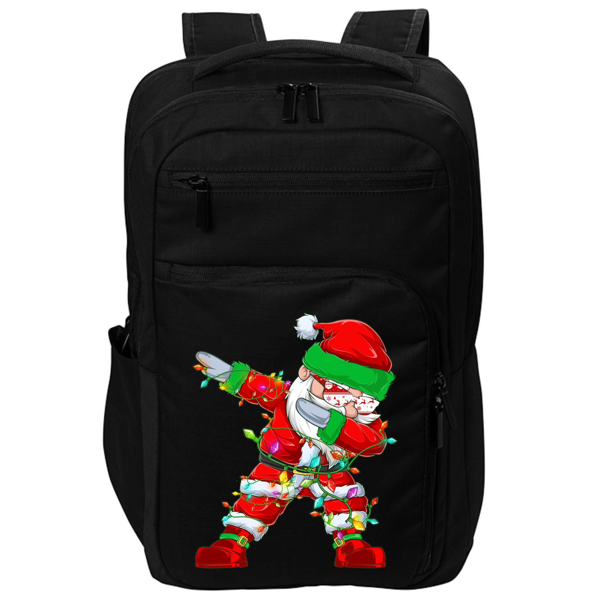 Funny Christmas Dabbing Santa Claus Impact Tech Backpack