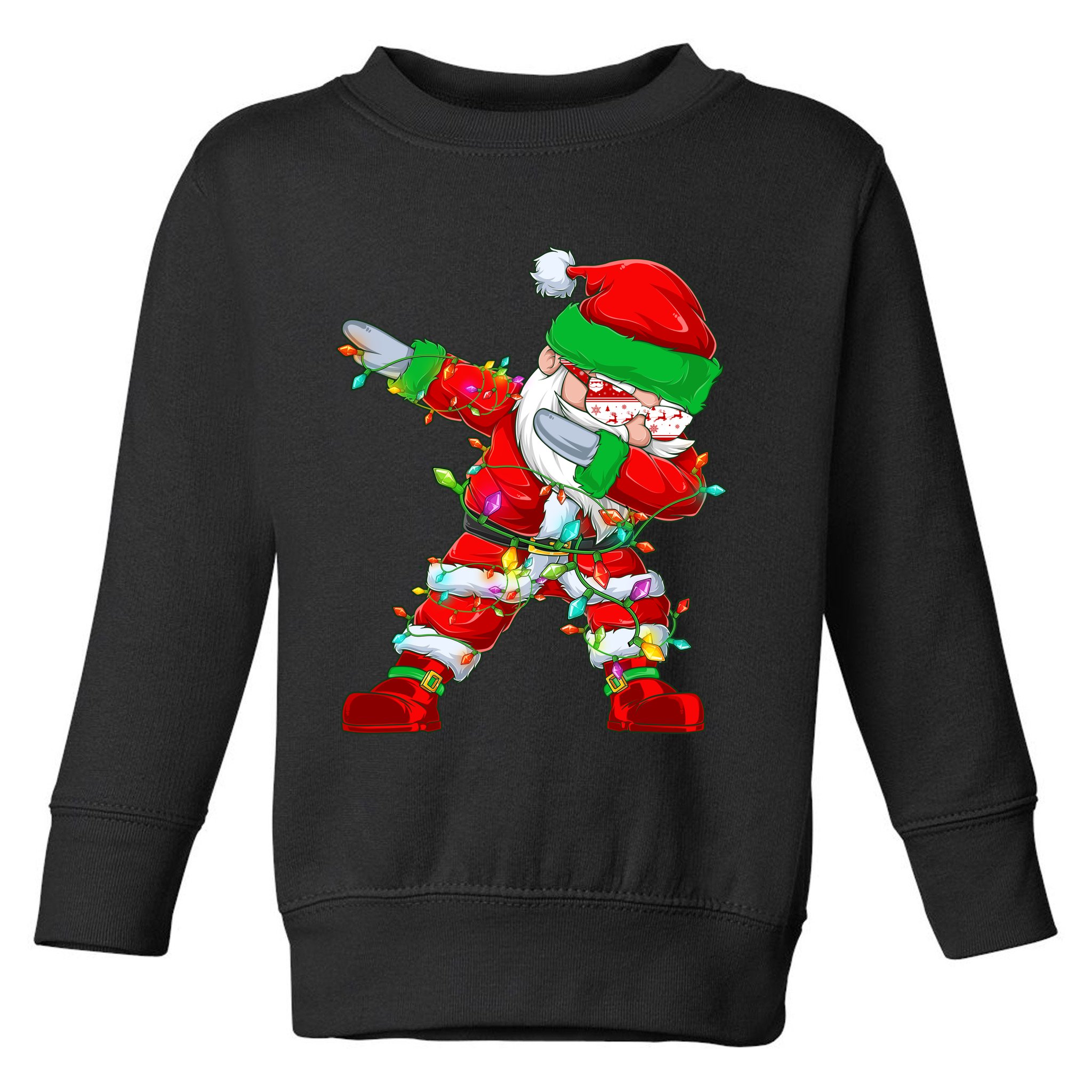 Funny Christmas Dabbing Santa Claus Toddler Sweatshirt