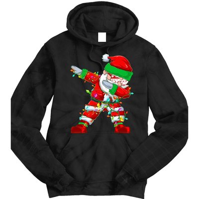 Funny Christmas Dabbing Santa Claus Tie Dye Hoodie