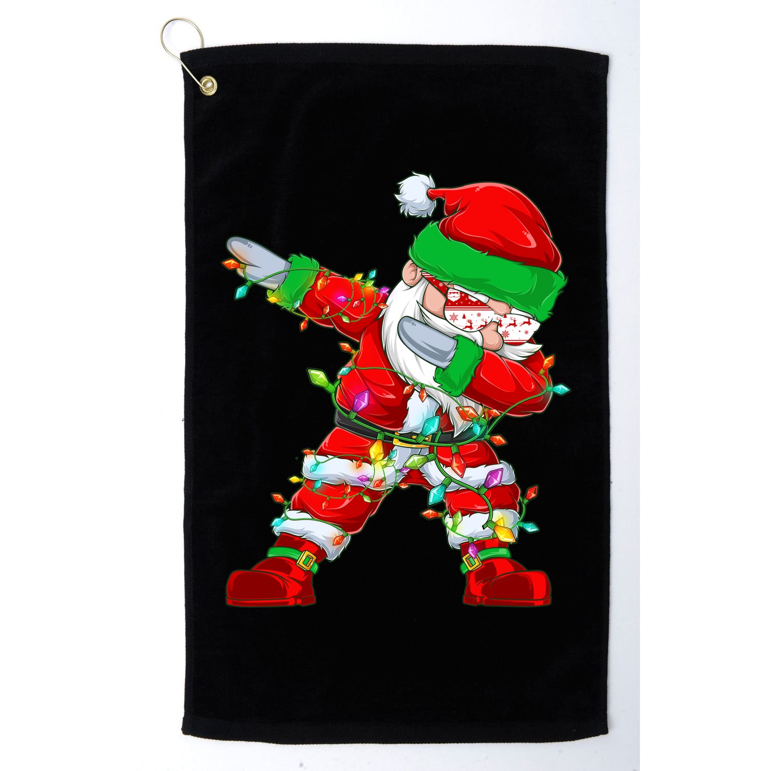 Funny Christmas Dabbing Santa Claus Golf Towel