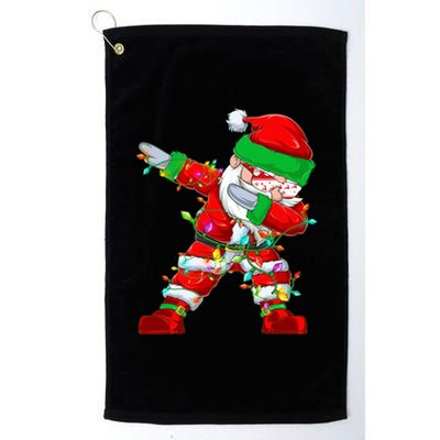 Funny Christmas Dabbing Santa Claus Platinum Collection Golf Towel