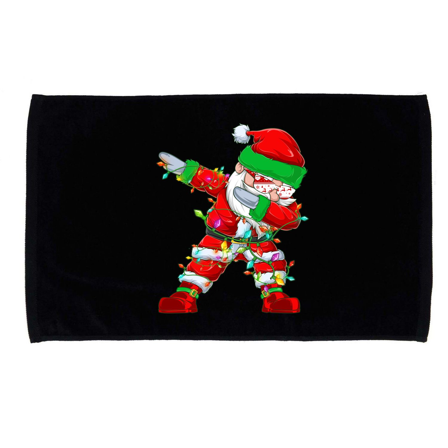 Funny Christmas Dabbing Santa Claus Microfiber Hand Towel