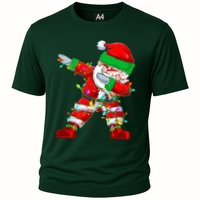 Funny Christmas Dabbing Santa Claus Cooling Performance Crew T-Shirt
