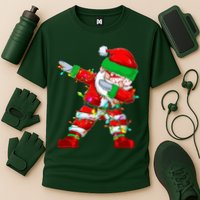 Funny Christmas Dabbing Santa Claus Cooling Performance Crew T-Shirt