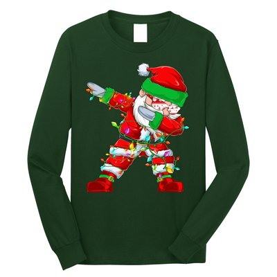 Funny Christmas Dabbing Santa Claus Long Sleeve Shirt