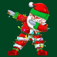 Funny Christmas Dabbing Santa Claus Cooling Performance Long Sleeve Crew
