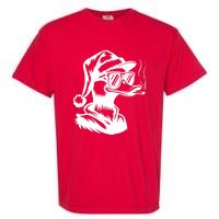 Funny Cool Duck Gangs Smoking Wearing Glasses Santa Hat Christmas Xmas Garment-Dyed Heavyweight T-Shirt