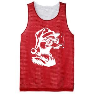 Funny Cool Duck Gangs Smoking Wearing Glasses Santa Hat Christmas Xmas Mesh Reversible Basketball Jersey Tank