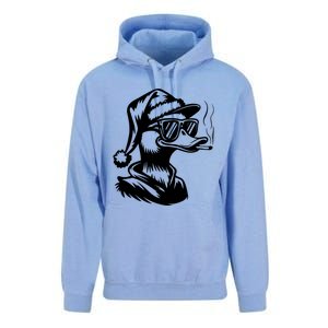 Funny Cool Duck Gangs Smoking Wearing Glasses Santa Hat Christmas Xmas Unisex Surf Hoodie