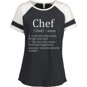 Funny Chef Definition Cooking Kitchen Gift Enza Ladies Jersey Colorblock Tee