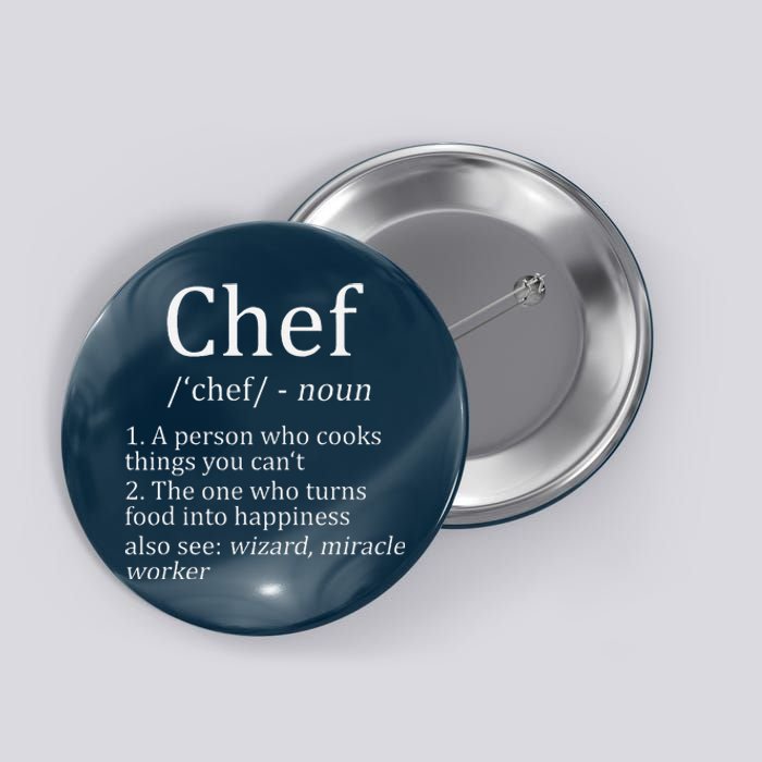 Funny Chef Definition Cooking Kitchen Gift Button