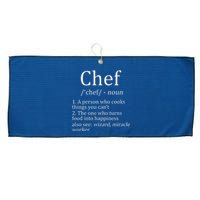 Funny Chef Definition Cooking Kitchen Gift Large Microfiber Waffle Golf Towel