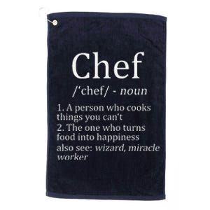 Funny Chef Definition Cooking Kitchen Gift Platinum Collection Golf Towel