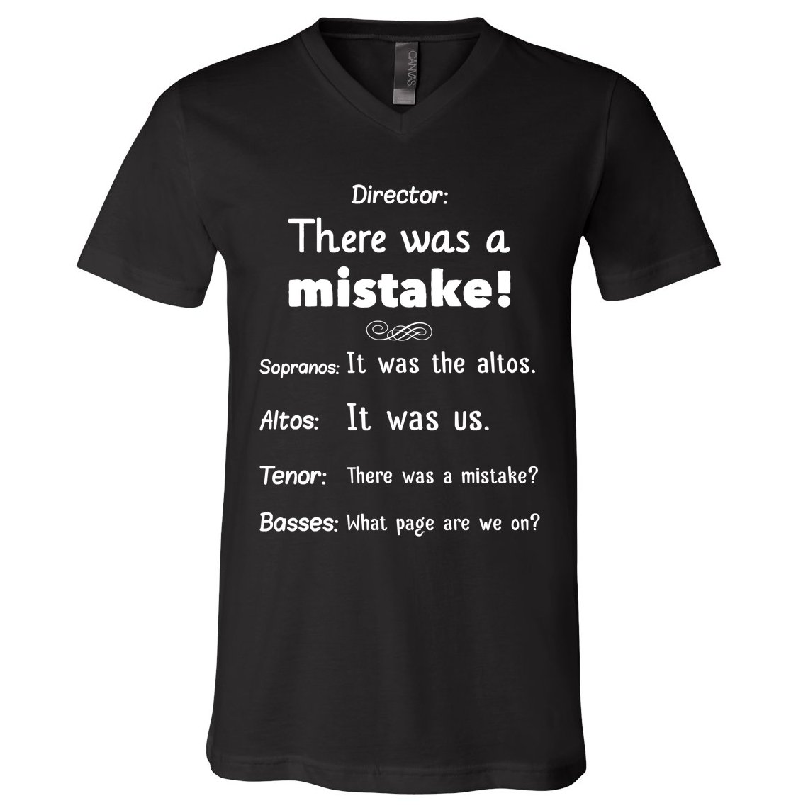 Funny Choir Director Soprano Alto Tenor Bass V-Neck T-Shirt