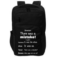 Funny Choir Director Soprano Alto Tenor Bass Impact Tech Backpack
