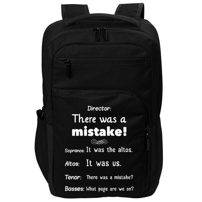 Funny Choir Director Soprano Alto Tenor Bass Impact Tech Backpack