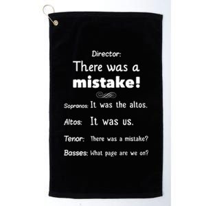 Funny Choir Director Soprano Alto Tenor Bass Platinum Collection Golf Towel