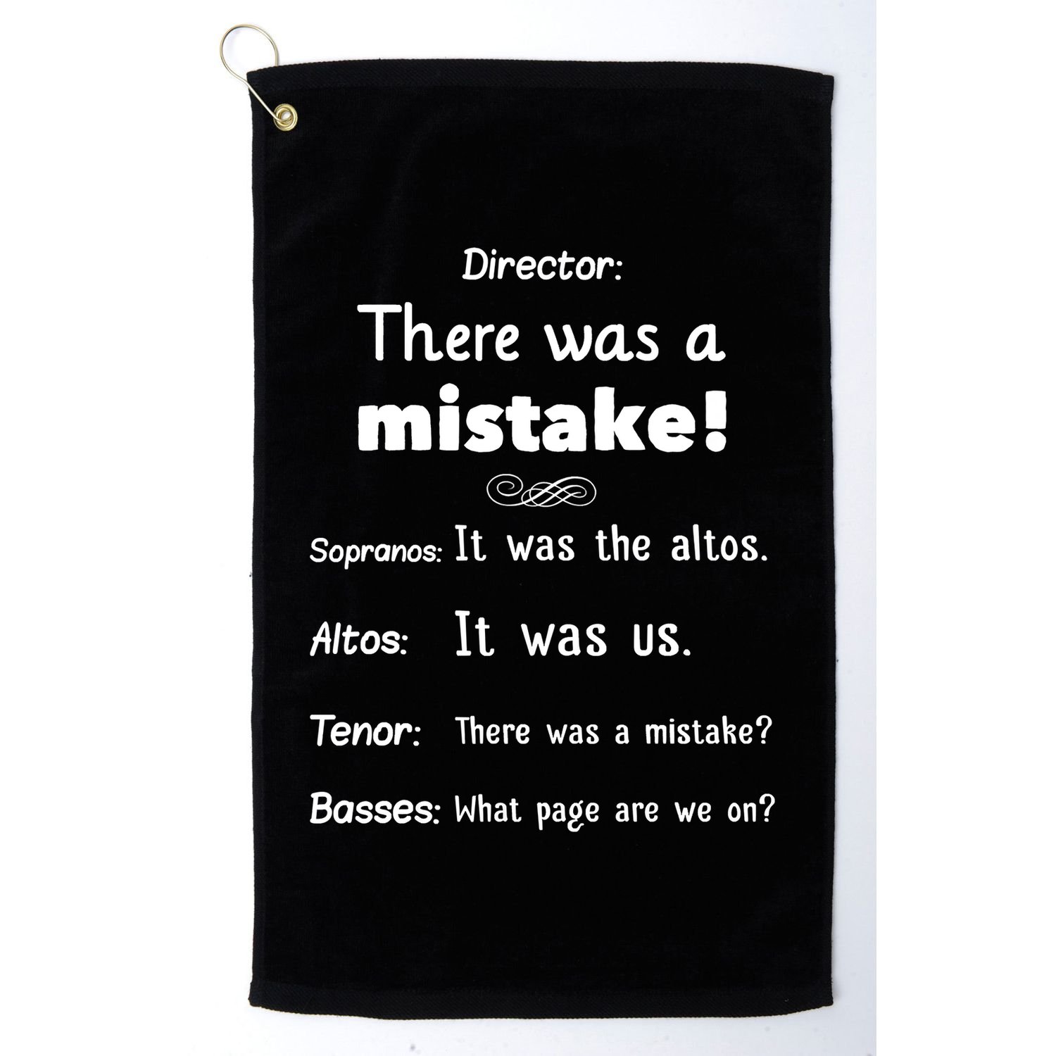 Funny Choir Director Soprano Alto Tenor Bass Golf Towel