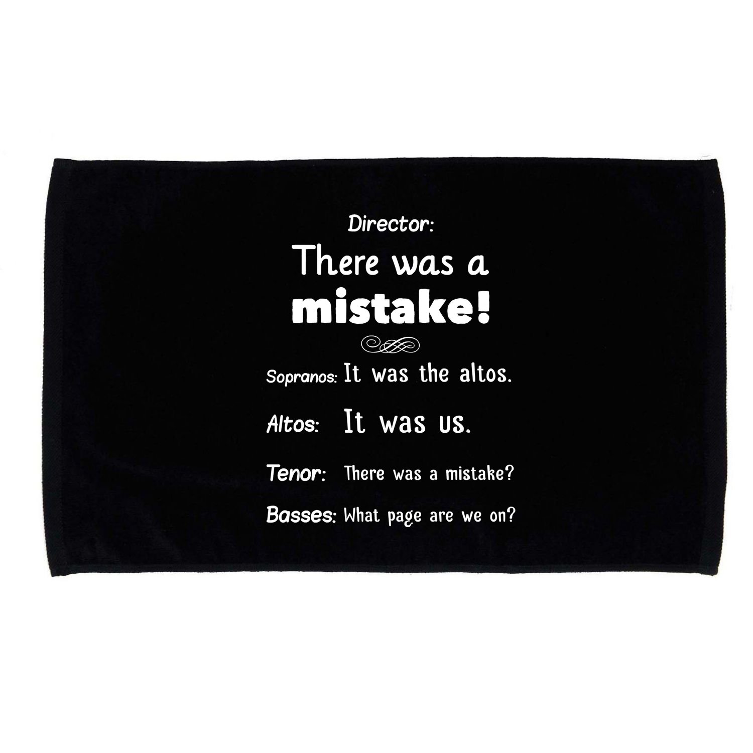 Funny Choir Director Soprano Alto Tenor Bass Microfiber Hand Towel