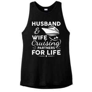 Funny Cruising Design For Husband Wife Couples Cruise Ship Ladies PosiCharge Tri-Blend Wicking Tank