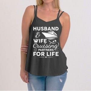 Funny Cruising Design For Husband Wife Couples Cruise Ship Women's Strappy Tank