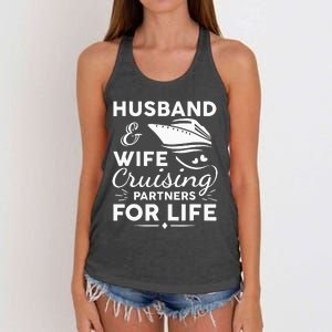 Funny Cruising Design For Husband Wife Couples Cruise Ship Women's Knotted Racerback Tank